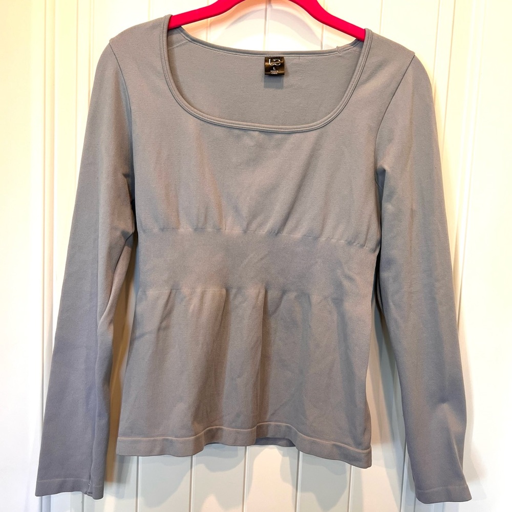 Under Control UC Long Sleeve Control Top Shapewear Gray tone Size Large